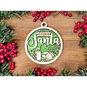 I PUT OUT for Santa Funny Christmas Ornaments Naughty Nice Laser Engraved Gift